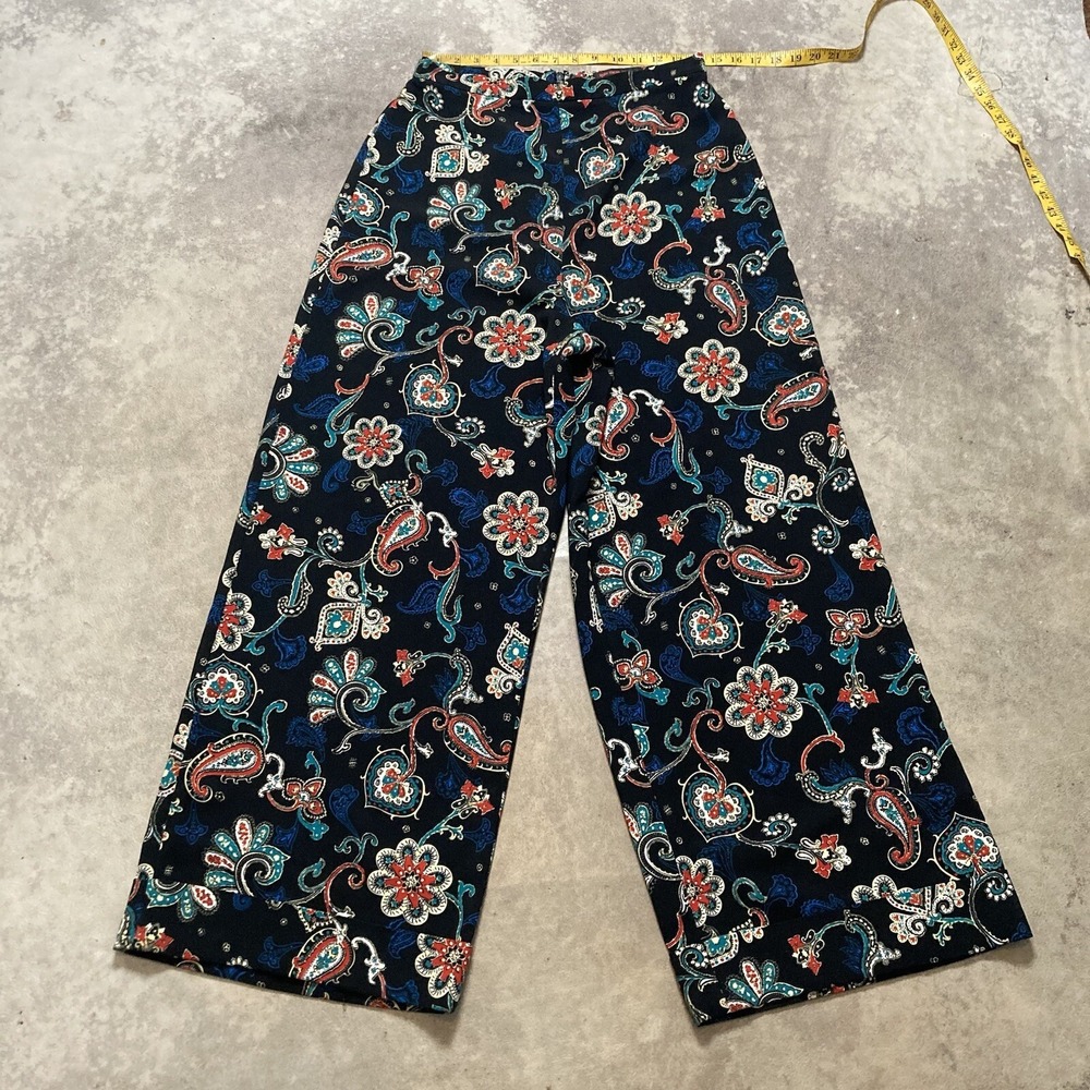 Kate Moss for Topshop Womens Size 12 Paisley Wide Leg High Waist Pants